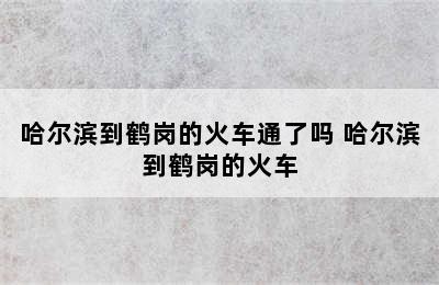 哈尔滨到鹤岗的火车通了吗 哈尔滨到鹤岗的火车